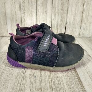 Merrell Bare Steps Leather Sneaker Blue Purple Toddler 7.5